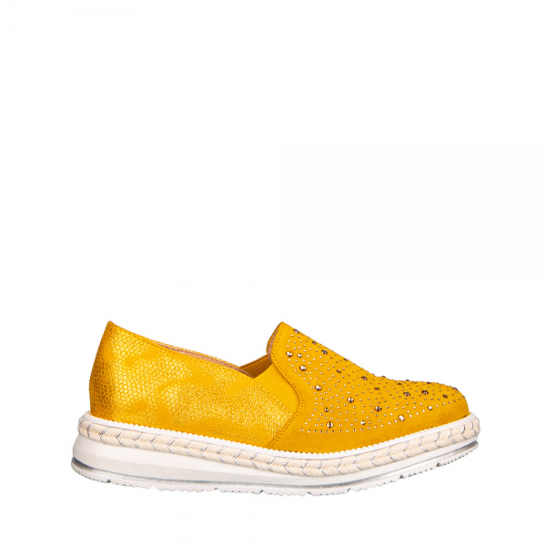 Celya sárga alkalmi női cipő, 2 - Kalapod.hu